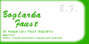 boglarka faust business card