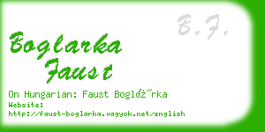 boglarka faust business card